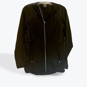 Champion trainer zip jacket lightweight, extra Small. Black